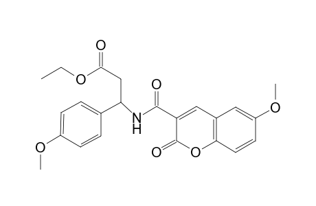 3-[(2-keto-6-methoxy-chromene-3-carbonyl)amino]-3-(4-methoxyphenyl)propionic acid ethyl ester