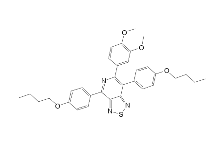 4,7-Di(4-butoxyphenyl)-6-(3,4-dimethoxyphenyl)-1,2,5-thiadiazolo(3,4-c)pyridine
