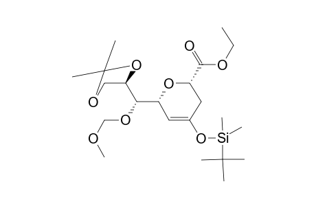 Ethyl 2,6-anhydro-7-O-(methoxymethyl)-4-O-(t-butyldimethylsilyl)-3,5-dideoxy-8,9-O-isopropylidene-D-manno-non-4-enonate