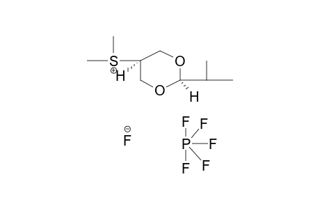 cis-DIMETHYL(2-ISOPROPYL-m-DIOXAN-5-YL)SULFONIUM HEXAFLUORO-PHOSPHATE(1-)
