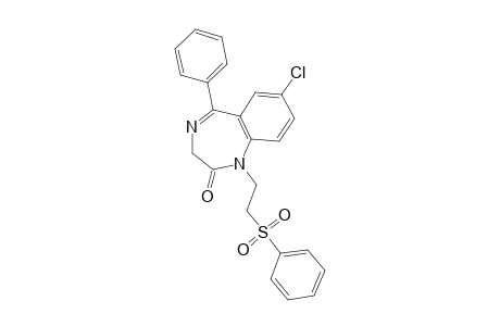 7-CHLORO-1,3-DIHYDRO-5-PHENYL-1-[2-(PHENYLSULFONYL)ETHYL]-2H-1,4-BENZODIAZEPIN-2-ONE