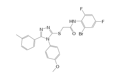 N-(2-bromo-4,6-difluorophenyl)-2-{[4-(4-methoxyphenyl)-5-(3-methylphenyl)-4H-1,2,4-triazol-3-yl]sulfanyl}acetamide