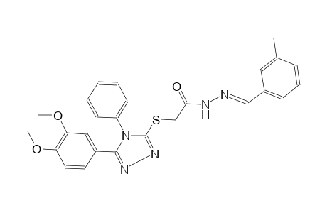 acetic acid, [[5-(3,4-dimethoxyphenyl)-4-phenyl-4H-1,2,4-triazol-3-yl]thio]-, 2-[(E)-(3-methylphenyl)methylidene]hydrazide