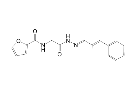 acetic acid, [(2-furanylcarbonyl)amino]-, 2-[(E,2E)-2-methyl-3-phenyl-2-propenylidene]hydrazide