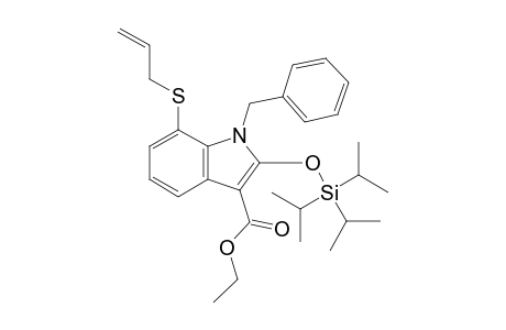 Ethyl 7-allylthio-1-benzyl-2-triisopropylsiloxy-1H-indole-3-carboxylate