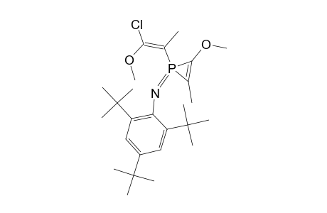 E-1-(2,4,6-TRI-TERT.-BUTYLPHENYLAMINO)-1-(1-METHOXY-1-CHLOROPROPEN-2-YL)-2-METHYL-3-METHOXY-LAMBDA-(5)-PHOSPHIRENE