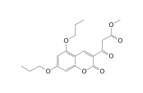 2H-1-benzopyran-3-propanoic acid, .beta.,2-dioxo-5,7-dipropoxy-, methyl ester