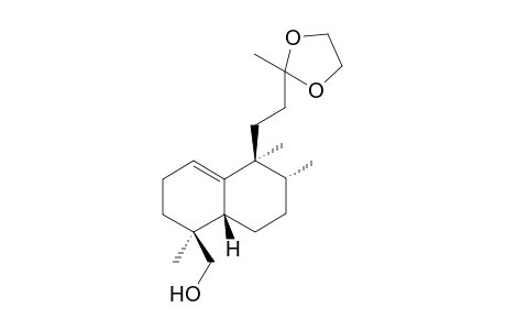 13-Ethylenedioxy-14,15-nor-ent-halima-1(10)-en-18-ol