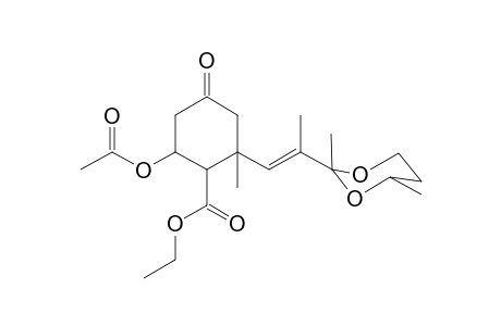 3-Methyl-3-[2'-methyl-3'-(1'',3''-butylenedioxy)-1'-butenyl]-4-(ethoxycarbonyl)-5-acetoxycyclohexan-1-one2-butanone