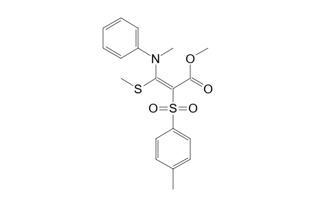 (Z)-1-(4-METHYLPHENYLSULFONYL)-1-METHOXYCARBONYL-2-METHYLTHIO-2-(PHENYL-METHYL-AMINO)-ETHENE