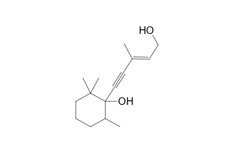 Cyclohexanol, 1-(5-hydroxy-3-methyl-3-penten-1-ynyl)-2,2,6-trimethyl-