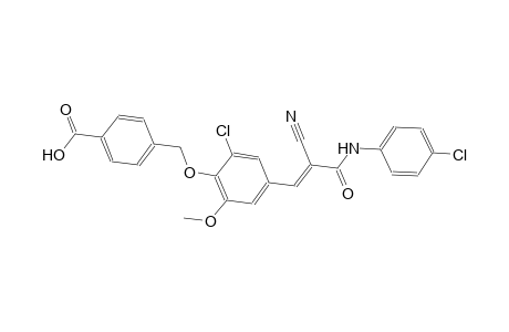 4-({2-chloro-4-[(1E)-3-(4-chloroanilino)-2-cyano-3-oxo-1-propenyl]-6-methoxyphenoxy}methyl)benzoic acid