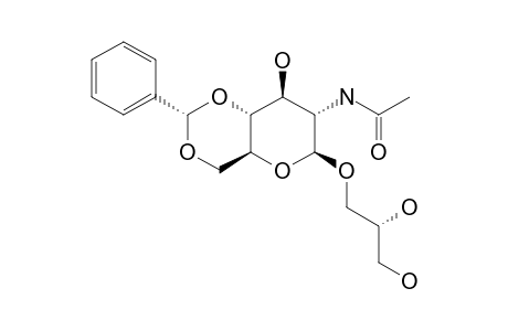 (2R)-2,3-DIHYDROXY-2-ACETAMIDO-4,6-O-(R)-BENZYLIDENE-2-DEOXY-BETA-D-GLUCOPYRANOSIDE