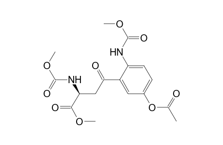 Benzenebutanoic acid, 5-(acetyloxy)-.alpha.,2-bis[(methoxycarbonyl)amino]-.gamma.-oxo-, methyl ester, (S)-