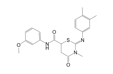 (2Z)-2-[(3,4-dimethylphenyl)imino]-N-(3-methoxyphenyl)-3-methyl-4-oxotetrahydro-2H-1,3-thiazine-6-carboxamide