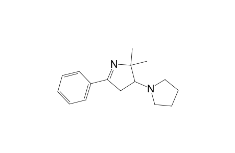 2,2-Dimethyl-5-phenyl-3-(1-pyrrolidinyl)-3,4-dihydro-2H-pyrrole
