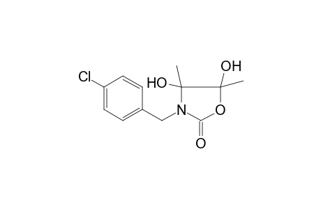 3-[(4-chlorophenyl)methyl]-4,5-dihydroxy-4,5-dimethyl-1,3-oxazolidin-2-one