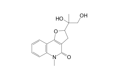 2-(1',2'-Dihydroxy-1'-methylethyl)-3,5-dihydro-5-methylfuro[3,2-c]quinolin-4(2H)-one