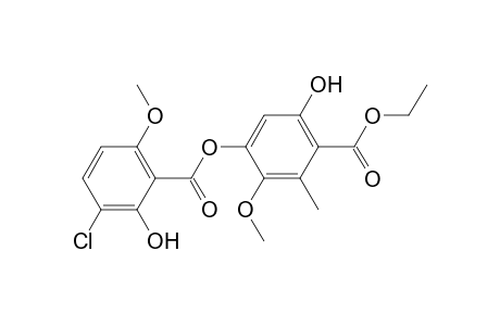 4-(3-chloro-2-hydroxy-6-methoxy-benzoyl)oxy-6-hydroxy-3-methoxy-2-methyl-benzoic acid ethyl ester