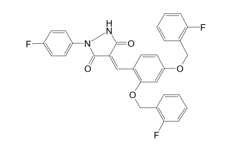 4-{2,4-bis[(2-fluorobenzyl)oxy]benzylidene}-1-(4-fluorophenyl)-3,5-pyrazolidinedione