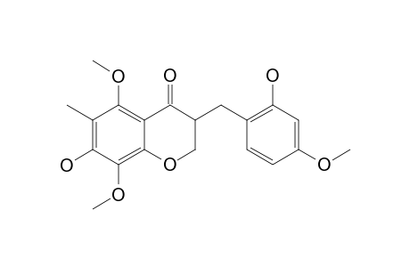 OPHIOPOGONANONE-F;5,8,4'-TRIMETHOXY-6-METHYL-7,2'-DIHYDROXY-3-BENZYLCHROMAN-4-ONE