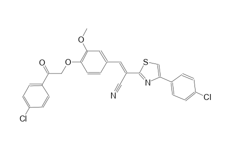 (2E)-3-{4-[2-(4-chlorophenyl)-2-oxoethoxy]-3-methoxyphenyl}-2-[4-(4-chlorophenyl)-1,3-thiazol-2-yl]-2-propenenitrile