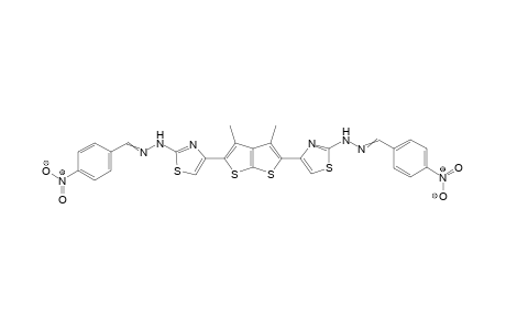 4,4'-(3,4-Dimethylthieno[2,3-b]thiophene-2,5-diyl)bis(2-(2-(4-nitrobenzylidene)hydrazinyl)thiazole)