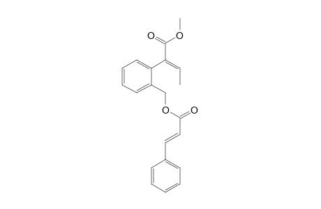 Benzeneacetic acid, alpha-ethylidene-2-[[(1-oxo-3-phenyl-2-propenyl)oxy]methyl]-, methyl ester