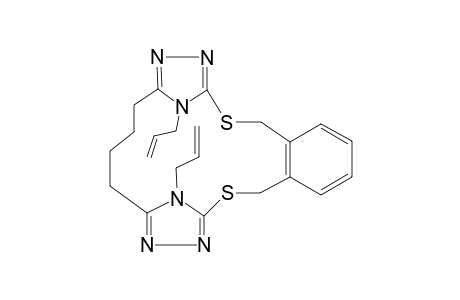 1(4),6(4)-DIALLYL-9(1,2)-BENZENA-7,11-DITHIA-1,3(3,5)(5,3)-DI-(1,2,4-TRIAZOLA)-CYCLOUNDECAPHANE