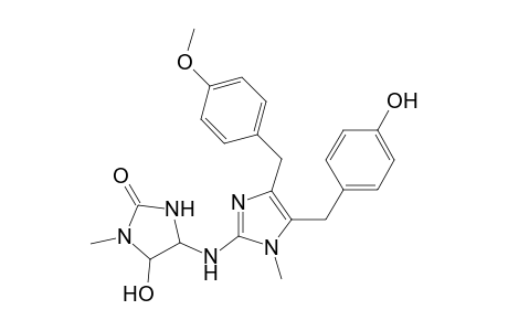 2-Imidazolidinone, 5-hydroxy-4-[[5-[(4-hydroxyphenyl)methyl]-4-[(4-methoxyphenyl)methyl]-1-methyl-1H-imidazol-2-yl]amino]-1-methyl-