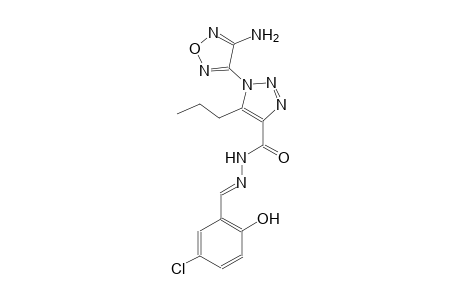1-(4-amino-1,2,5-oxadiazol-3-yl)-N'-[(E)-(5-chloro-2-hydroxyphenyl)methylidene]-5-propyl-1H-1,2,3-triazole-4-carbohydrazide