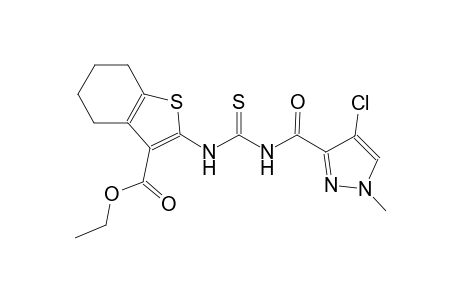 ethyl 2-[({[(4-chloro-1-methyl-1H-pyrazol-3-yl)carbonyl]amino}carbothioyl)amino]-4,5,6,7-tetrahydro-1-benzothiophene-3-carboxylate