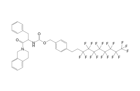 1-Benzyl-2-(3,4-dihydro-1H-isoquinolin-2-yl)-2-oxoethyl]carbamic acid 4-(3,3,4,4,5,5,6,6,7,7,8,8,9,9,10,10,10-heptadecafluorodecyl)benzyl ester
