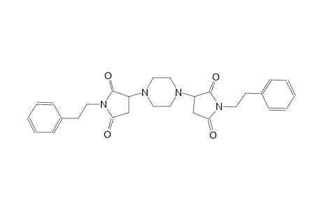 3-{4-[2,5-dioxo-1-(2-phenylethyl)-3-pyrrolidinyl]-1-piperazinyl}-1-(2-phenylethyl)-2,5-pyrrolidinedione