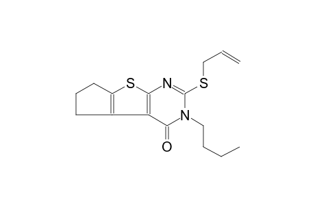 4H-cyclopenta[4,5]thieno[2,3-d]pyrimidin-4-one, 3-butyl-3,5,6,7-tetrahydro-2-(2-propenylthio)-