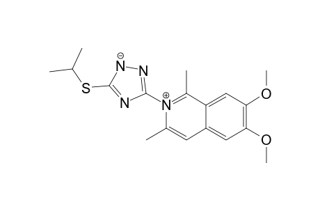 2-[5-(isopropylthio)-1,2-diaza-4-azanidacyclopenta-2,5-dien-3-yl]-6,7-dimethoxy-1,3-dimethyl-isoquinolin-2-ium