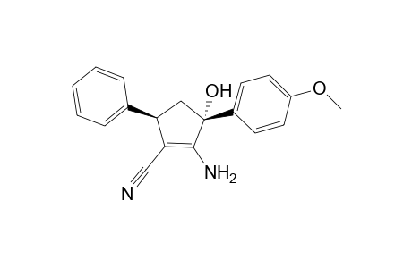 (3R,5R)-2-Amino-3-hydroxy-3-(4-methoxy-phenyl)-5-phenyl-cyclopent-1-enecarbonitrile
