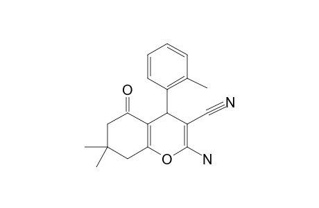 2-AMINO-3-CYANO-5,6,7,8-TETRAHYDRO-7,7-DIMETHYL-4-(2'-METHYLPHENYL)-5-OXO-4H-BENZOPYRAN