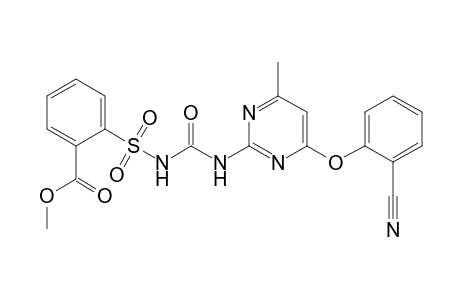 Benzoic acid, 2-[[[[[4-(2-cyanophenoxy)-6-methyl-2-pyrimidinyl]amino]carbonyl]amino]sulfonyl]-, methyl ester
