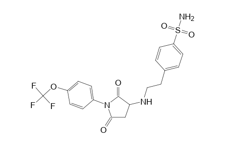 4-[2-[[2,5-bis(oxidanylidene)-1-[4-(trifluoromethyloxy)phenyl]pyrrolidin-3-yl]amino]ethyl]benzenesulfonamide