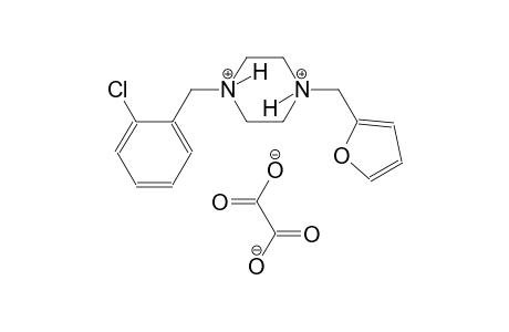 1-(2-chlorobenzyl)-4-(2-furylmethyl)piperazinediium oxalate
