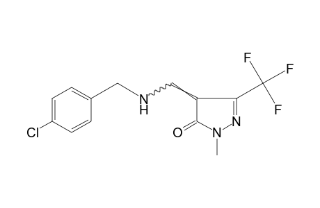 4-{[(p-CHLOROBENZYL)AMINO]METHYLENE}-1-METHYL-3-(TRIFLUOROMETHYL)-2-PYRAZOLIN-5-ONE