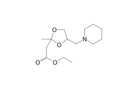 Ethyl [2-methyl-4-(1-piperidinylmethyl)-1,3-dioxolan-2-yl]acetate