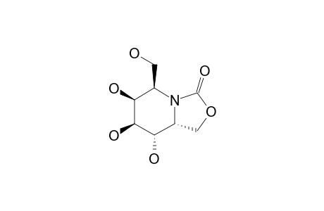 2,6-DIDEOXY-2,6-IMINO-D-GLYCERO-L-GALACTO-HEPTITOL-O(7)-N-CYCLIC-CARBAMATE
