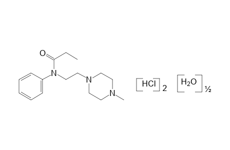 N-[2-(4-methyl-1-piperazinyl)ethyl]propionanilide, dihydrochloride, hemihydrate