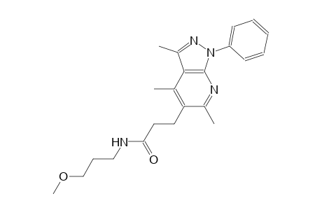1H-pyrazolo[3,4-b]pyridine-5-propanamide, N-(3-methoxypropyl)-3,4,6-trimethyl-1-phenyl-