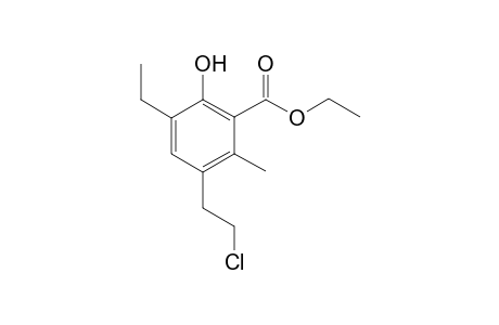 Ethyl 4-(2-chloroethyl)-6-ethyl-1-hydroxy-3-methyl-2-benzoate