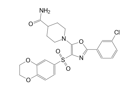 4-piperidinecarboxamide, 1-[2-(3-chlorophenyl)-4-[(2,3-dihydro-1,4-benzodioxin-6-yl)sulfonyl]-5-oxazolyl]-
