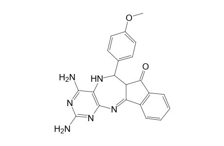 7,9-Diamino-11-(4-methoxy-phenyl)-11,11a-dihydro-10H-5,6,8,10-tetraaza-dibenzo[a,g]azulen-12-one