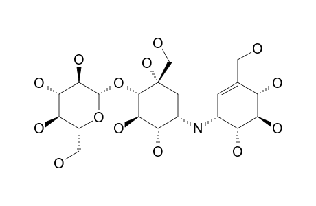 N-[(1S,2S)-2,3,4-TRIHYDROXY-5-(HYDROXYMETHYL)-5-CYCLOHEXENYL)-4-O-(BETA-D-GLUCOPYRANOSYL)-VALIOLAMINE;VALIDAMYCIN-G